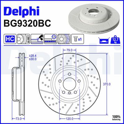 BREMSSCHEIBE DELPHI BG9320BC