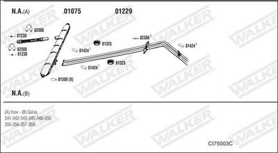 Изпускателна система WALKER CI75003C