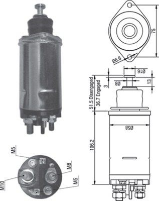 MAGNETI MARELLI Solenoidinis jungiklis, starteris