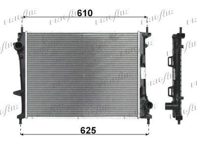 Радиатор, охлаждение двигателя FRIGAIR 0104.3141 для FIAT MULTIPLA