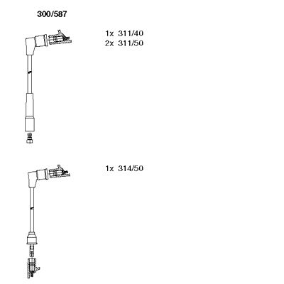 Комплект проводов зажигания BREMI 300/587 для SUBARU JUSTY