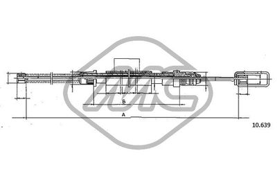 Cięgło, hamulec postojowy METALCAUCHO 82794