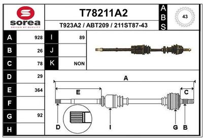 ANTRIEBSWELLE EAI T78211A2