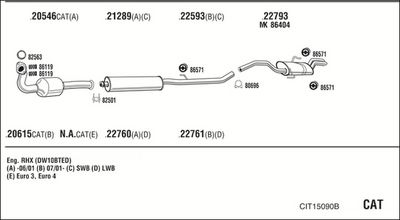 SISTEM DE ESAPAMENT WALKER CIT15090B