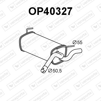 VENEPORTE OP40327 Глушитель выхлопных газов  для OPEL ZAFIRA TOURER C (P12) 1.8 (75)