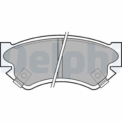 комплект спирачно феродо, дискови спирачки DELPHI