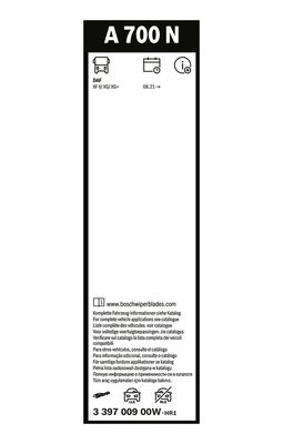 List stěrače BOSCH 3 397 009 00W