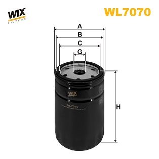 Масляный фильтр WIX FILTERS WL7070 для PORSCHE 924