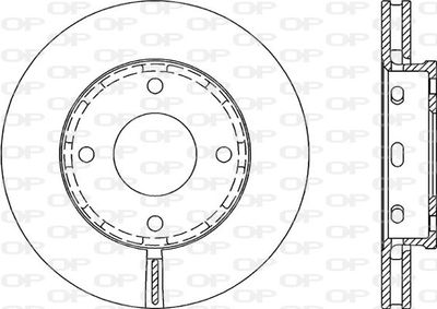 OPEN PARTS BDA2055.20 Тормозные диски  для MITSUBISHI COLT VI (Z3_A, Z2_A) 1.3 LPG