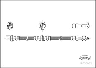 CORTECO 19035063 Тормозной шланг  для TOYOTA CELICA (Тойота Келика)