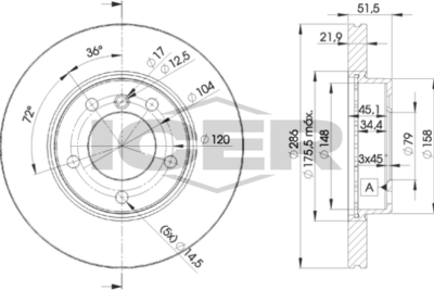 спирачен диск ICER 78BD0674-2