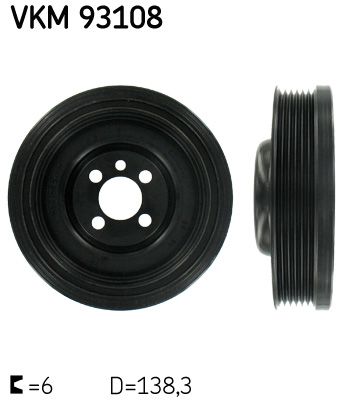Ременный шкив, коленчатый вал SKF VKM 93108 для VW BEETLE