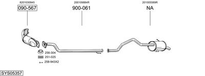 ABGASANLAGE BOSAL SYS05357
