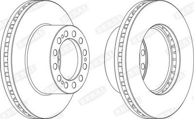 Brake disc Links/Rechts (377mmx45mm) past: SAF INTRADISC PLUS, SK, SKRB, SKRLB, SKRS, SKRZ