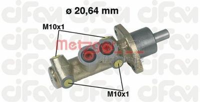 METZGER 202-461 Главный тормозной цилиндр  для FIAT PUNTO (Фиат Пунто)