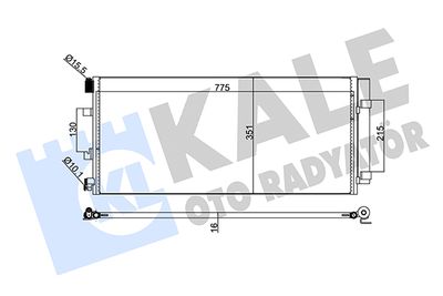 KALE-OTO-RADYATÖR 342560 Радіатор кондиціонера для NISSAN (Ниссан)