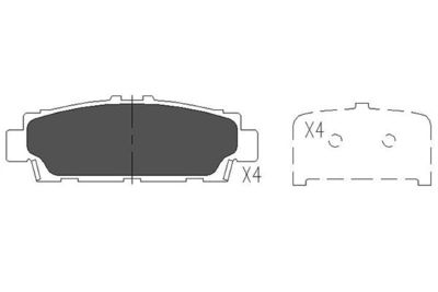 Комплект тормозных колодок, дисковый тормоз KAVO PARTS KBP-9060 для LEXUS LS