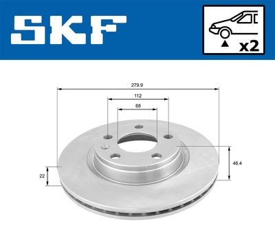 Brake Disc VKBD 80319 V2