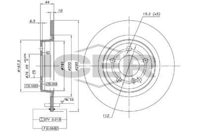 спирачен диск ICER 78BD0106-2