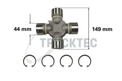 TRUCKTEC AUTOMOTIVE Lankstas, kardaninis velenas