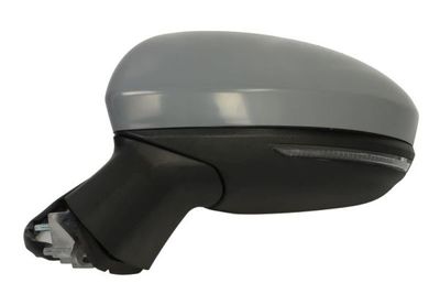 Zijspiegel Links (elektrisch, asferisch, met verwarming, assistent rijstrookverandering, under-coated, elektrisch opklapbaar, met indicator) past: MITSUBISHI COLT VII  RENAULT CLIO V Ph I 09.19-