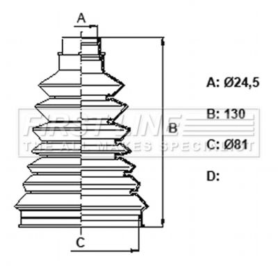 Bellow, drive shaft FIRST LINE FCB6337