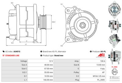 GENERATOR / ALTERNATOR AS-PL A5401S 4
