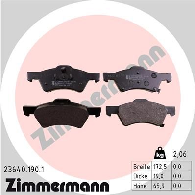 Brake Pad Set, disc brake 23640.190.1