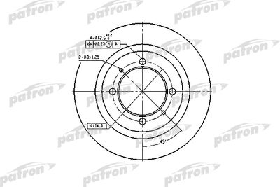 Тормозной диск PATRON PBD2784 для VOLVO S40