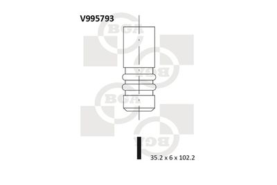 Впускной клапан BGA V995793 для OPEL GT