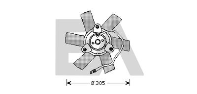 Вентилятор, охлаждение двигателя EACLIMA 33V55002 для PEUGEOT 309