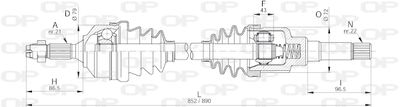Приводной вал OPEN PARTS DRS6182.00 для CITROËN C2