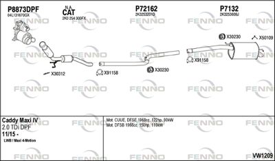 Układ wydechowy FENNO VW1209