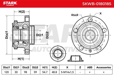 комплект колесен лагер STARK SKWB-0180185