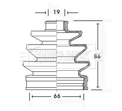BORG & BECK BCB2303 Пыльник шруса для DAIHATSU MOVE (L6_)