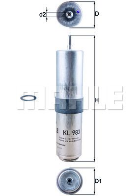 KNECHT KL 983D Топливный фильтр  для BMW X1 (Бмв X1)