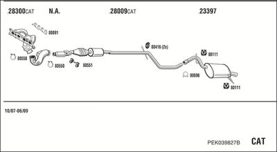 Układ wydechowy WALKER PEK039827B