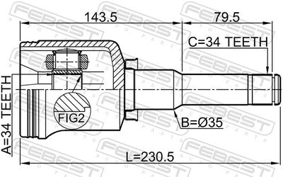 Joint Kit, drive shaft 1811-ANTLH