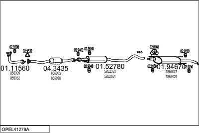 SISTEM DE ESAPAMENT MTS OPEL41278A015238