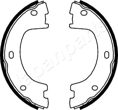Sada brzdových čelistí, parkovací brzda JAPANPARTS GF-0505AF