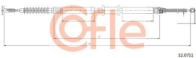 Тросик, cтояночный тормоз COFLE 12.0711 для FIAT ALBEA
