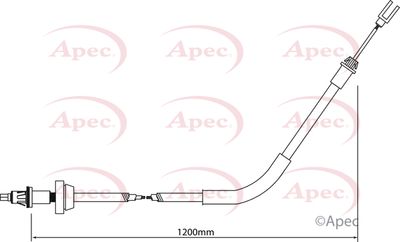 Cable Pull, parking brake APEC CAB1193