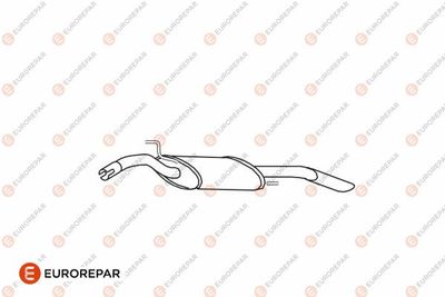Глушитель выхлопных газов конечный EUROREPAR E12877L для VW PASSAT