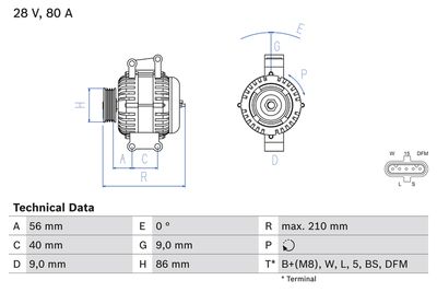 Alternátor BOSCH 0 986 049 320