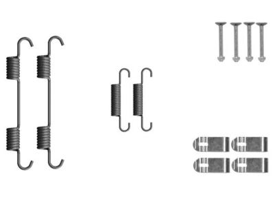 Tillbehörssats, bromsbackar, parkeringsbroms TEXTAR 97049200