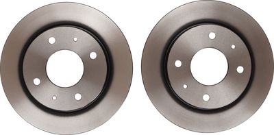 Brake disc Achter Links/Rechts past: MITSUBISHI COLT, COLT CZC VI, COLT VI  SMART FORFOUR 1.1-1.5D 01.04-06.12