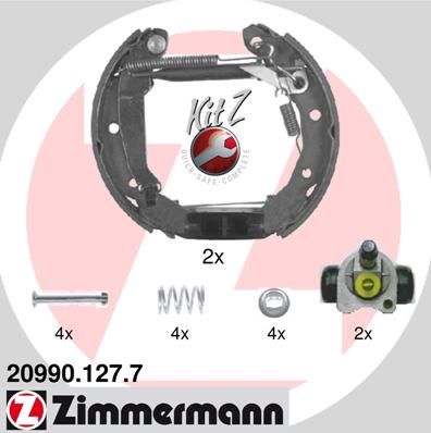 Комплект тормозных колодок ZIMMERMANN 20990.127.7 для CHEVROLET SPARK