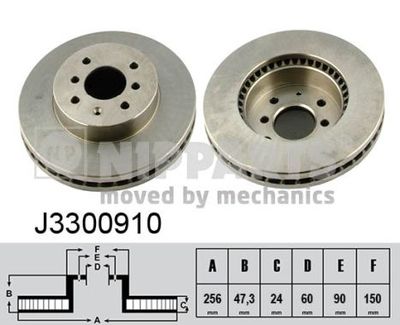 Тормозной диск NIPPARTS J3300910 для DAEWOO LEGANZA