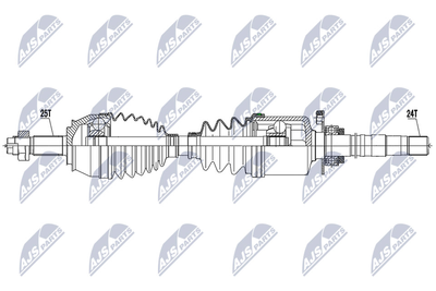 Приводной вал NTY NPW-FT-053 для ABARTH 500C