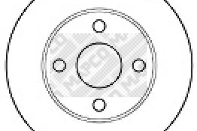 MAPCO 15538 Тормозные диски  для MAZDA 121 II (DB) 1.3 i 16V